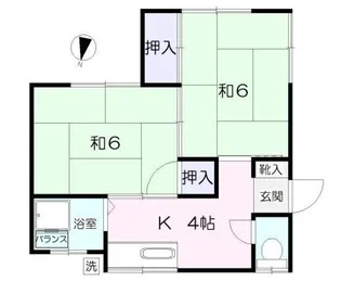 スカイキャッスル【2階】の間取り