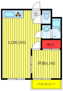 ハイツカツラ【3階】の間取り