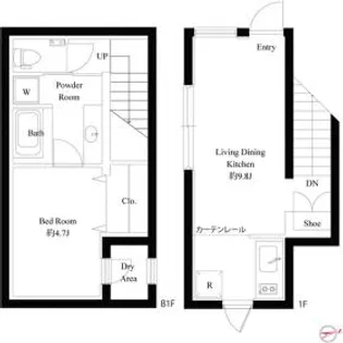スクエアコート早稲田の間取り
