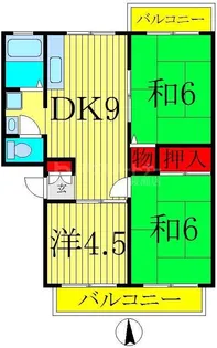 アーバンクロス アオイ 4号棟【1階】の間取り