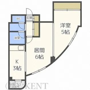エスパシオ琴似【8階】の間取り