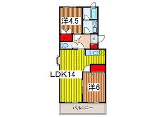 スカイハイツ【1階】の間取り