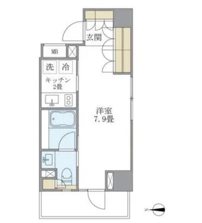 Brillia ist 白金高輪【10階】の間取り