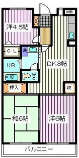 埼玉県戸田市大字新曽【マンション】の間取り
