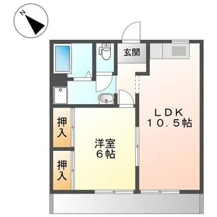 エスポアハイム【1階】の間取り