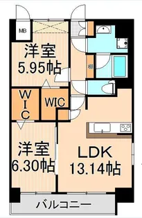 ラ・グルナード【10階】の間取り