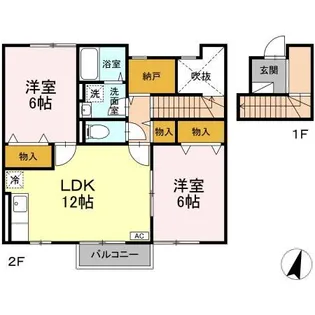 セジュール ウェルカム【2階】の間取り