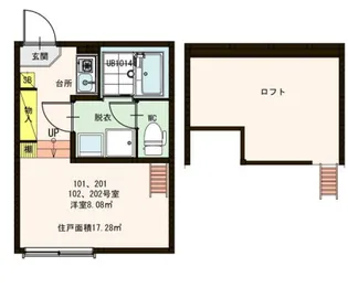 Dコート西新井【2階】の間取り
