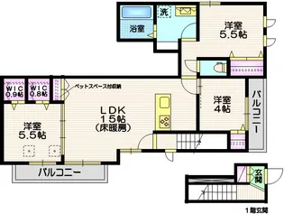 ヘーベルメゾン平井【2階】の間取り