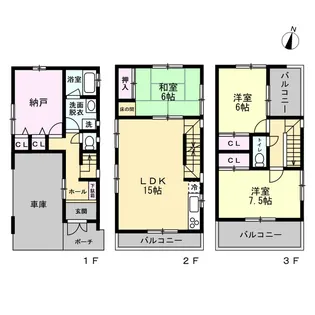 埼玉県さいたま市浦和区東高砂町【一戸建】の間取り