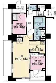 オークプレイス目黒行人坂【4階】の間取り