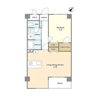 ウィルテラス船堀【7階】の間取り