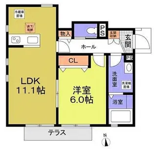 メゾンマリーチ【1階】の間取り