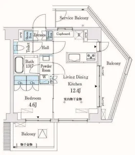 市谷仲之町ビューアパートメント【11階】の間取り