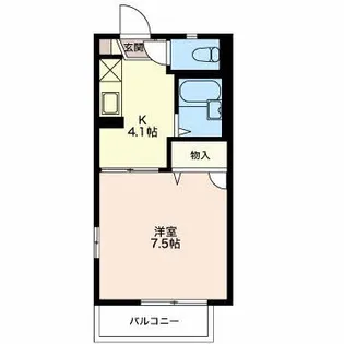 ディアス内川B【2階】の間取り