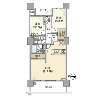 パークスクエア相模大野タワーアンドレジデ【3階】の間取り