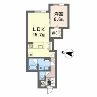 レジデンス西原ベレオ【1階】の間取り