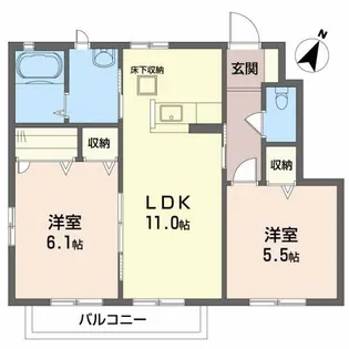 シャーメゾン栄 N【1階】の間取り
