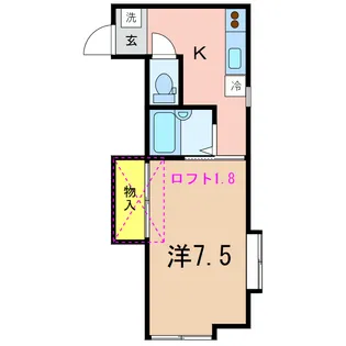 第6レジデンス【1階】の間取り