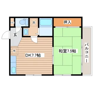 ハイツA&K【4階】の間取り