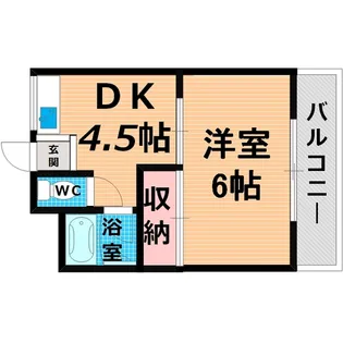 グリーンハイツ中宮【1階】の間取り