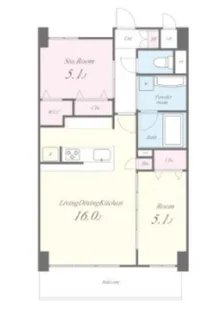 ラ・グレ-ス【5階】の間取り