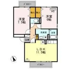 マンマミーヤ A棟【2階】の間取り