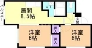 アルカンタラ白石(旧ビッグバ-ンズマンション白石)【4階】の間取り