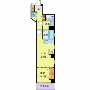 ゼファーズ日本橋浜町【3階】の間取り