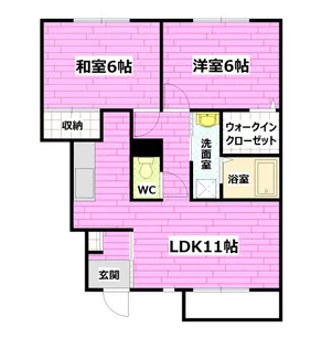 サンビレッジ府中B棟【1階】の間取り