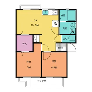 アーバン高坪【2階】の間取り