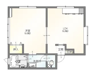 アーバンハウス茨島【1階】の間取り