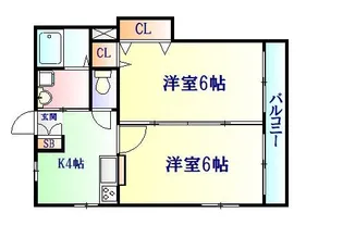 エクレール山手【2階】の間取り