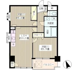 モン・コリーヌ山邦【4階】の間取り