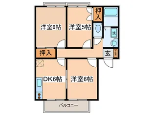 ロイヤル石川A【1階】の間取り