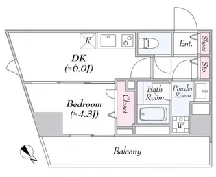 ロイジェント世田谷野沢【7階】の間取り