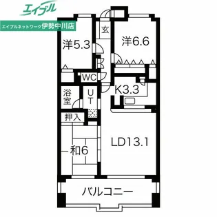 ローレルスクエア津南が丘壱番館【2階】の間取り