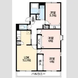 ヴィラ明日香【1階】の間取り