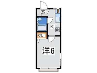コーポラスサクマ【2階】の間取り
