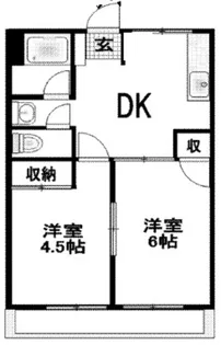 富士見コーポラス【4階】の間取り