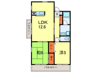 シャンテ甲東園【2階】の間取り