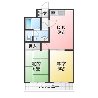 江藤マンション【4階】の間取り