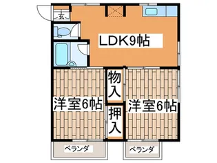 岩堀ハイツ【2階】の間取り