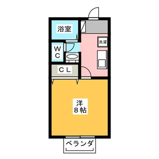 メゾン・ド・ラヴィ井原【1階】の間取り