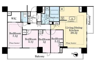 ブランズ本郷【10階】の間取り
