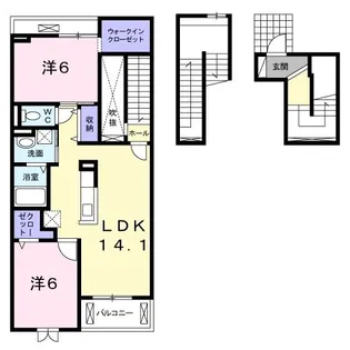 ピュア ウエスト【3階】の間取り