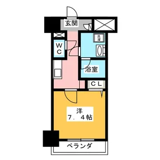 シャルマンソワレ名駅【4階】の間取り