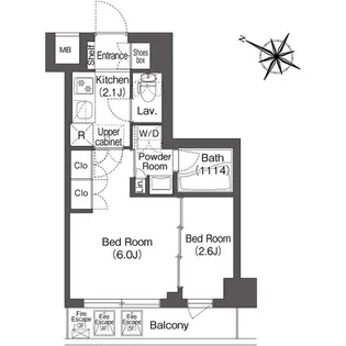 コンフォリア二葉【5階】の間取り