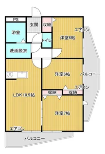 リバーサイドマリオ【6階】の間取り