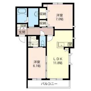 コンフォーザII【2階】の間取り